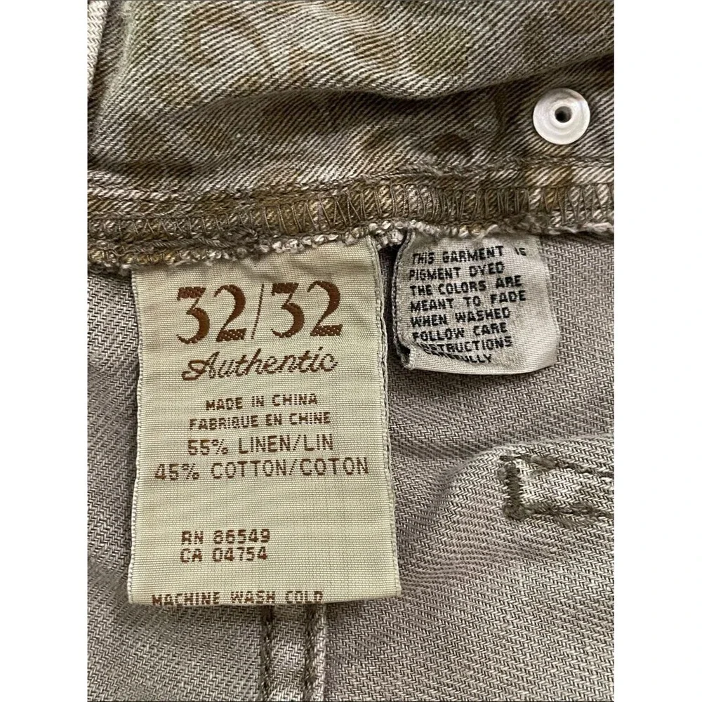 Tommy Bahama Island Crafted Linen Blend Pants Mens 32x32 Tan Khaki 5 Pocket